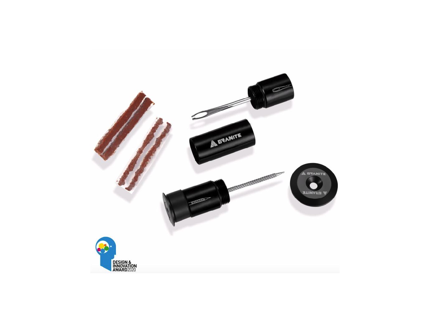Kit réparation Tubeless Parts 8.3 Light noir - 10 mèches et outils